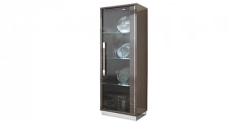 Βιτρίνα σαλονιού μοντέρνα γκρι PLATINUM(PLAT1)