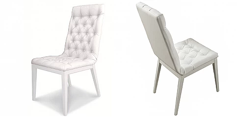 Καρέκλα τραπεζαρίας καπιτονέ DAMA (BIANCA2)