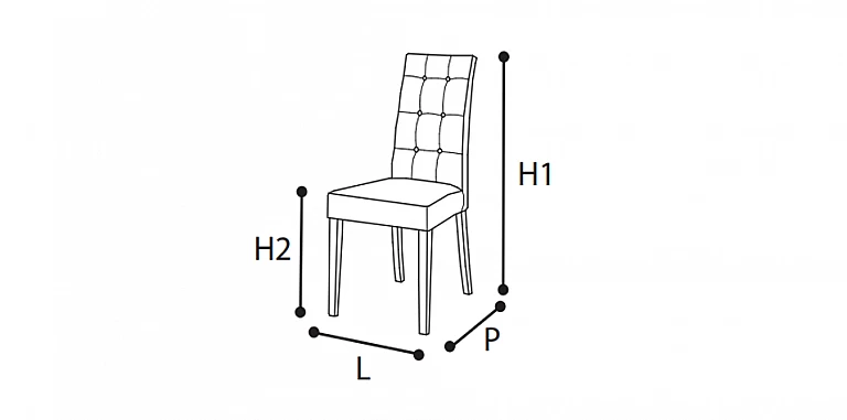 Καρέκλα τραπεζαρίας καπιτονέ DAMA (BIANCA) ΚΑΡΕΚΛΕΣ ΤΡΑΠΕΖΑΡΙΑΣ