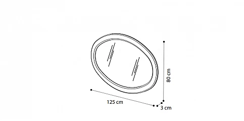Καθρέφτης μοντέρνος Ιταλικός οβάλ (ALTEA)