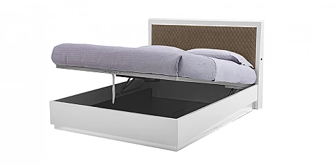 Διπλό κρεβάτι με αποθήκευση καπιτονέ ONDA (ONROS)