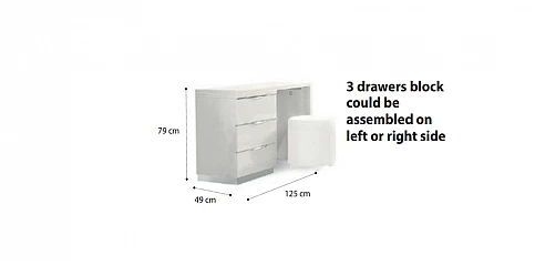 Γραφείο μοντέρνου στυλ λευκό (ONDA)