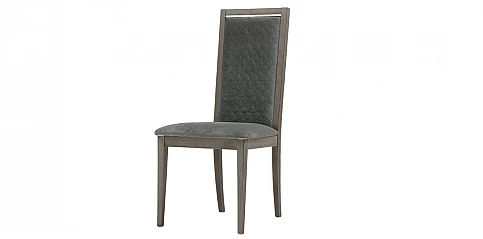 Καρέκλα τραπεζαρίας με ύφασμα γκρι (ROGS)