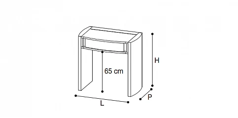 Τουαλέτα κρεβατοκάμαρας σε λευκή λάκα (DΑΜΑ)