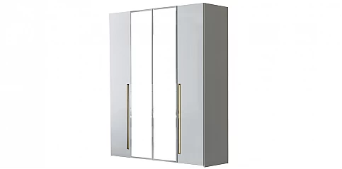 Ντουλάπα ρούχων μοντέρνα λευκή KHARMA (KARM)