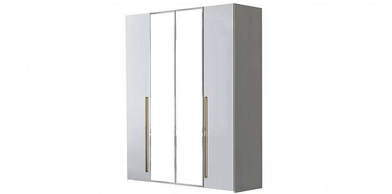 Ντουλάπα ρούχων μοντέρνα λευκή KHARMA (KARM) ΝΤΟΥΛΑΠΕΣ