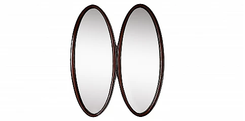 Διπλός διακοσμητικός οβάλ καθρέφτης (040Z)