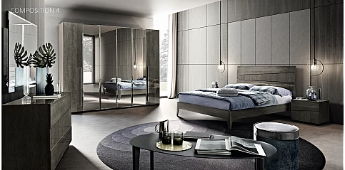 Σετ κρεβατοκάμαρας μοντέρνα (TEKNO2 SET) (160Χ200)