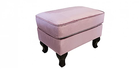 Σκαμπό υποπόδιο χαμηλό σε γυαλιστερό βελούδο (J719)