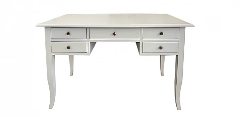 Γραφείο λευκή λάκα με πέντε συρτάρια (113A)