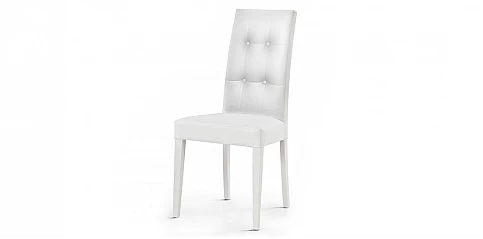Καρέκλα τραπεζαρίας λευκή καπιτονέ (678I)