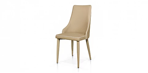 Καρέκλα τραπεζαρίας μοντέρνα μπεζ (702I)