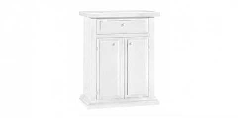 Έπιπλο κομοδίνο-τηλεφωνιέρα σε λευκή λάκα (1372)