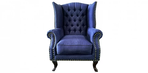 Μπερζέρα πολυθρόνα σε λινό ύφασμα (0167)