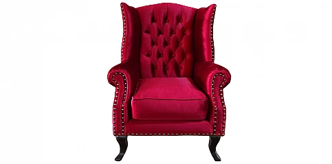 Μπερζέρα πολυθρόνα σε γυαλιστερό βελούδο (J731)